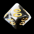 TDSO Marble Black & White Percentile Dice