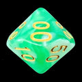 TDSO Marble Bright Green & White Percentile Dice