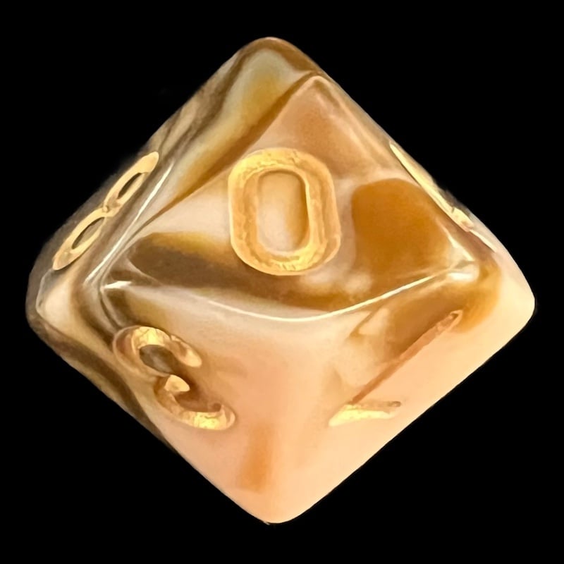 TDSO Marble Coffee & Cream D10 Dice