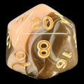 TDSO Marble Coffee & Cream D20 Dice