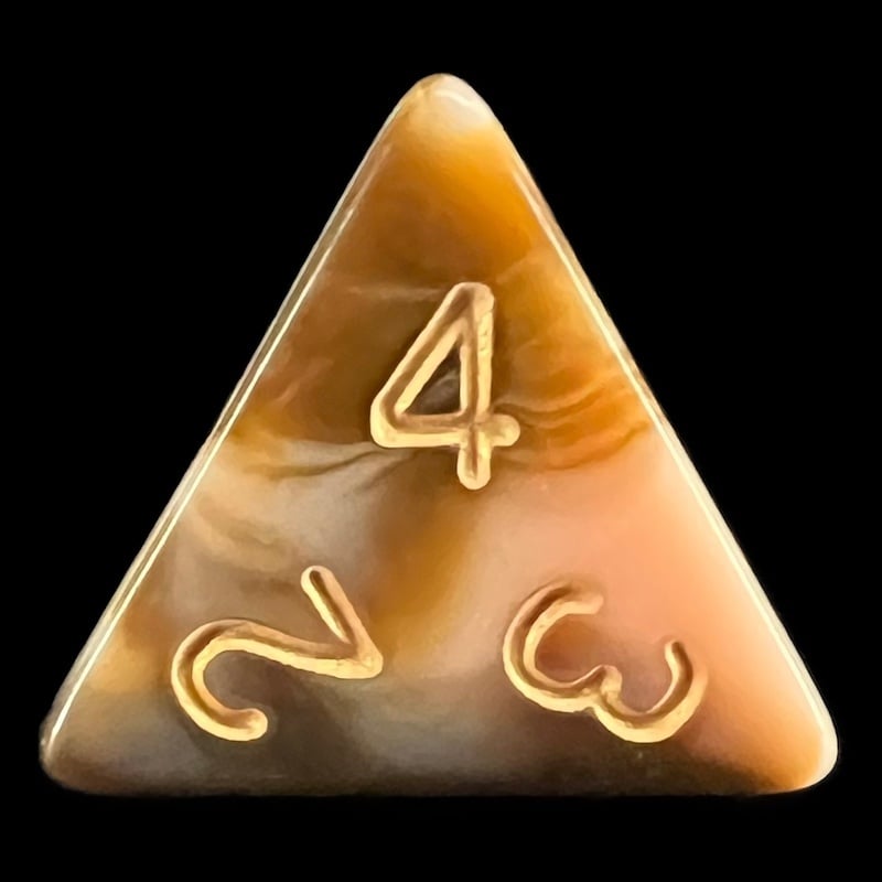 TDSO Marble Coffee & Cream D4 Dice