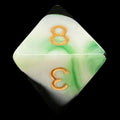 TDSO Marble Dark Green & White D8 Dice