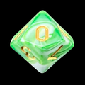 TDSO Marble Green & White D10 Dice