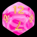 TDSO Marble Raspberry Ripple D12 Dice