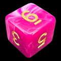 TDSO Marble Raspberry Ripple D6 Dice