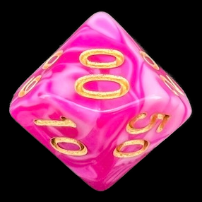 TDSO Marble Raspberry Ripple Percentile Dice