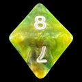 HALF PRICE CLEARANCE TDSO Marbleised Green & Gold D8 Dice