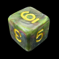 TDSO Marbleised Green Teal & Rose D6 Dice