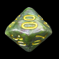 TDSO Marbleised Green Teal & Rose Percentile Dice