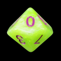 TDSO Marbleised Green Yellow & White D10 Dice
