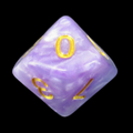 TDSO Marbleised Purple Blue & White D10 Dice