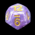TDSO Marbleised Purple Blue & White D12 Dice