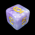 TDSO Marbleised Purple Blue & White D6 Dice