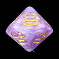 TDSO Marbleised Purple Blue & White Percentile Dice
