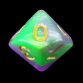 TDSO Marbleised Purple & Green D10 Dice