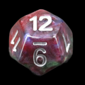 TDSO Marbleised Red Green & Blue D12 Dice