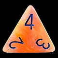 HALF PRICE CLEARANCE TDSO Marbleised White Orange & Purple D4 Dice