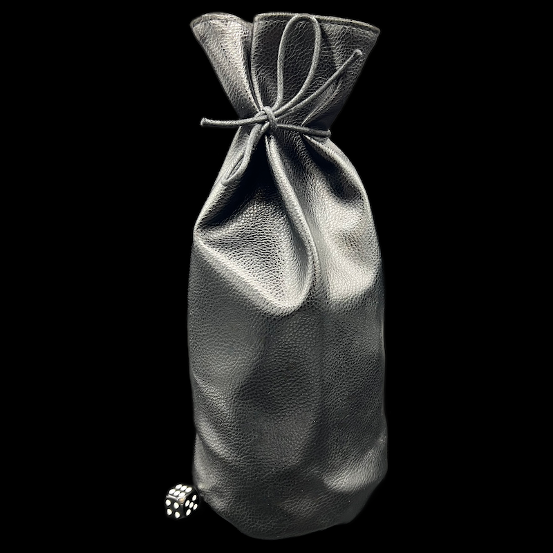 HALF PRICE CLEARANCE TDSO MASSIVE Bag of Holding Black Faux Leather Dice Bag