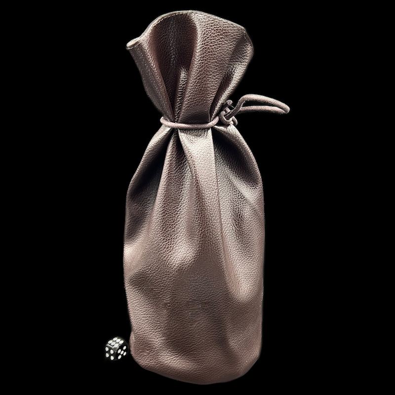 HALF PRICE CLEARANCE TDSO MASSIVE Bag of Holding Brown Faux Leather Dice Bag
