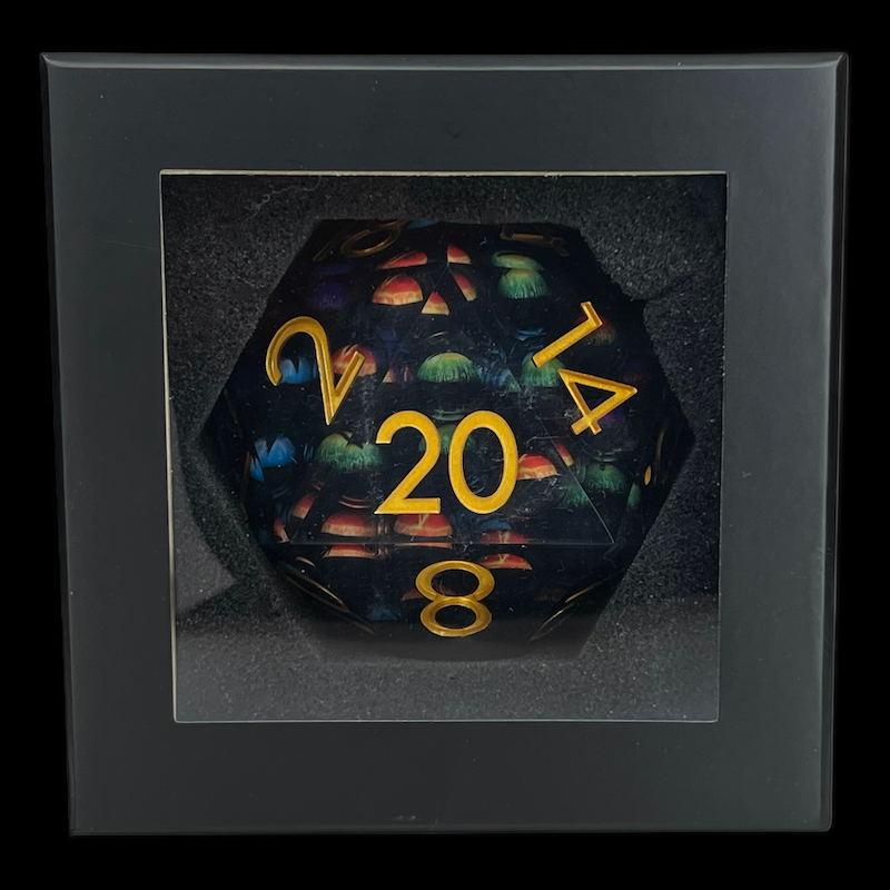 TDSO Liquid Core Shoggoth 'Mass of Moving Eyes' MASSIVE 85mm D20 Dice