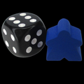 TDSO Wooden Meeple 16mm Blue