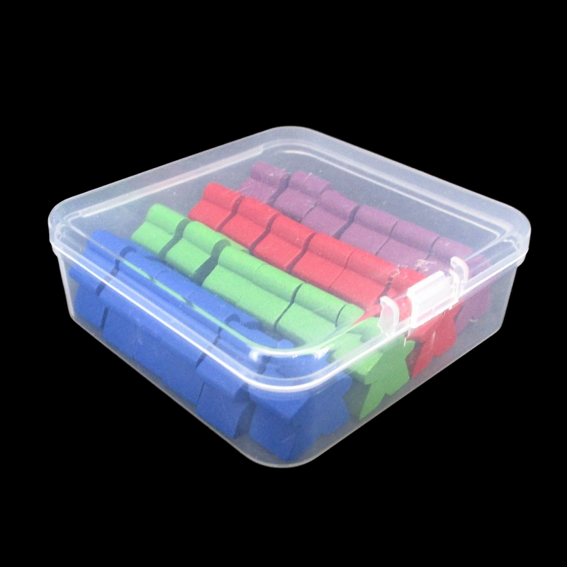 TDSO Flat Plastic Dice Storage Box - Holds 16 x D6 or 24 Meeples