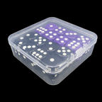 TDSO Flat Plastic Dice Storage Box - Holds 16 x D6 or 24 Meeples