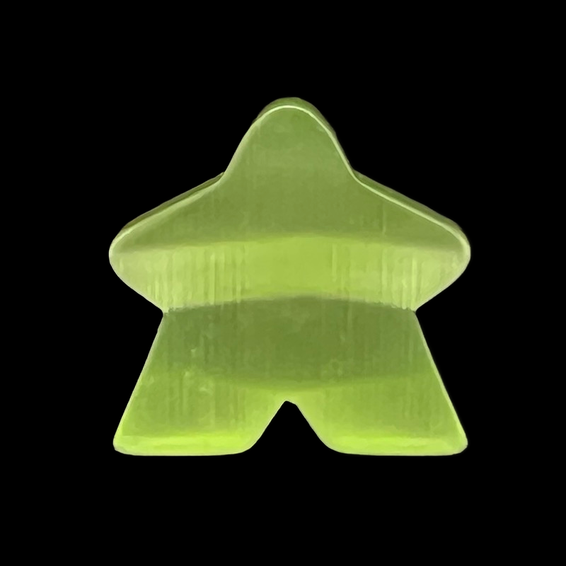 TDSO Cats Eye Glass Light Green Meeple