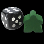 TDSO Wooden Meeple 16mm Dark Green x 10