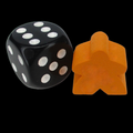 TDSO Wooden Meeple 16mm Orange