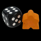 TDSO Wooden Meeple 16mm Orange x 10