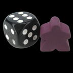 TDSO Wooden Meeple 16mm Purple x 10