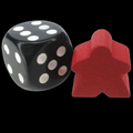 TDSO Wooden Meeple 16mm Red