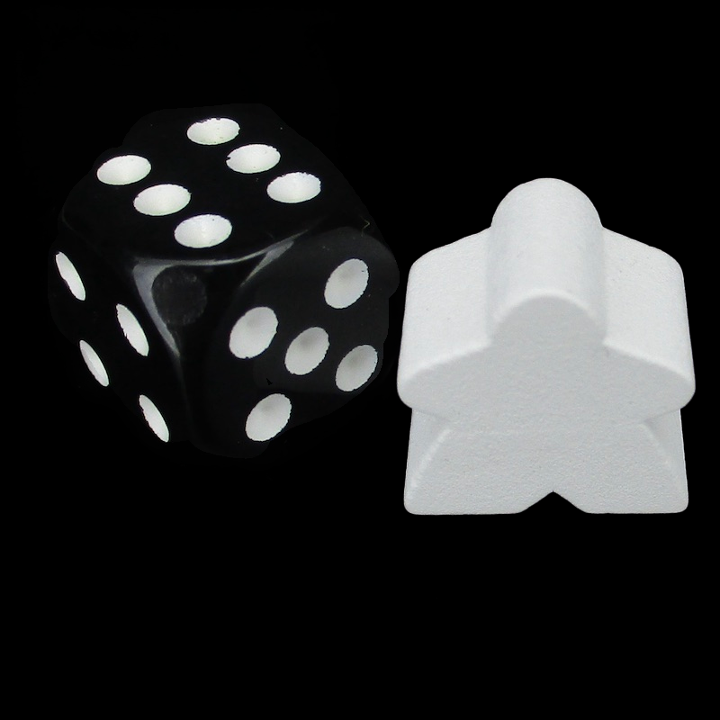TDSO Wooden Meeple 16mm White