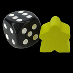 TDSO Wooden Meeple 16mm Yellow x 10