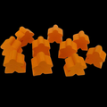 TDSO Wooden Meeple 16mm Orange x 10