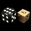 HALF PRICE CLEARANCE TDSO Metal Antique Brass Finish D6 Dice