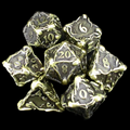 TDSO Metal Antique Bronze & Black Tentacles 7 Dice Polyset
