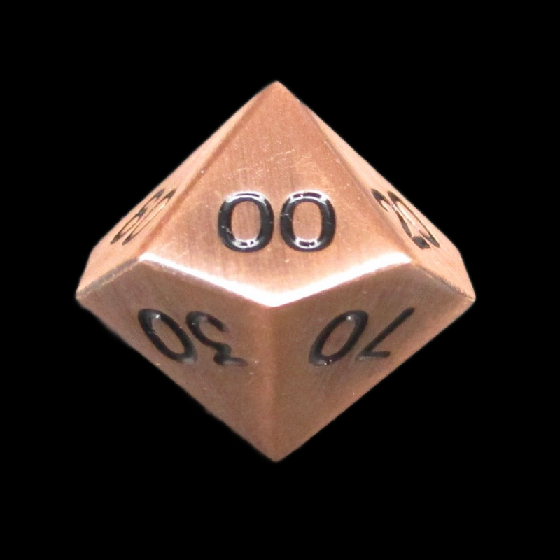 HALF PRICE CLEARANCE TDSO Metal Antique Copper Finish Percentile Dice