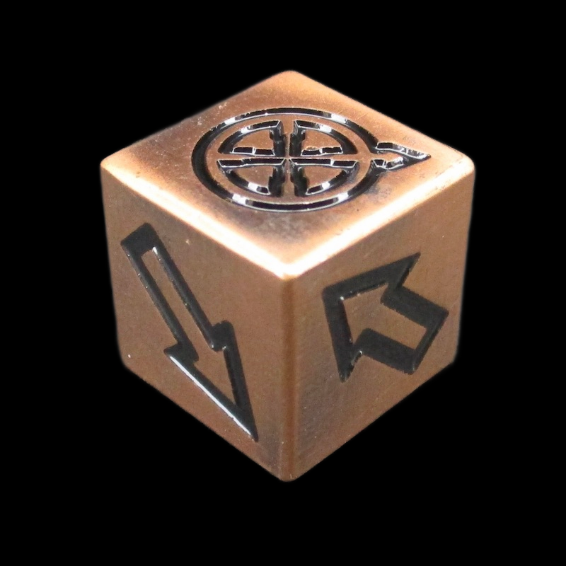 HALF PRICE CLEARANCE TDSO Metal Antique Copper Finish Scatter D6 Dice