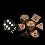 TDSO Metal Antique Copper MINI 10mm 7 Dice Polyset in Tube