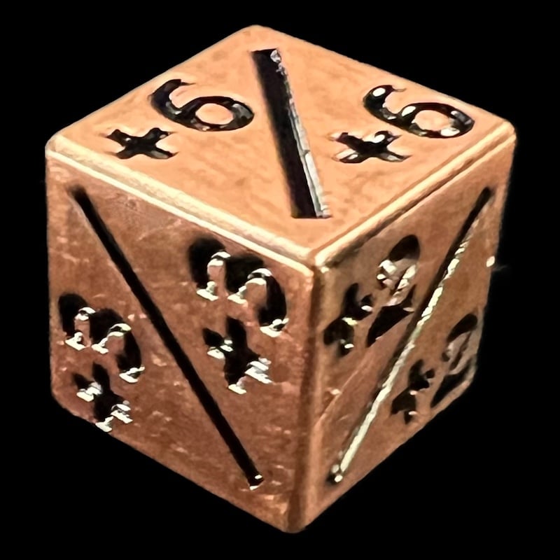 TDSO Metal Antique Copper Positive Counter D6 Dice
