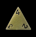 HALF PRICE CLEARANCE TDSO Metal Antique Gold Finish D4 Dice