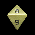 HALF PRICE  TDSO Metal Antique Gold Finish D8 Dice