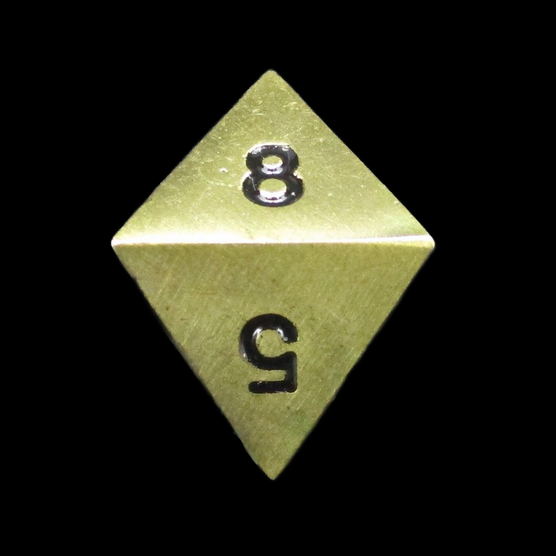 HALF PRICE  TDSO Metal Antique Gold Finish D8 Dice