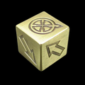 HALF PRICE CLEARANCE TDSO Metal Antique Gold Finish Scatter D6 Dice