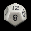 HALF PRICE CLEARANCE TDSO Metal Antique Silver Finish D12 Dice