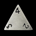 HALF PRICE CLEARANCE TDSO Metal Antique Silver Finish D4 Dice