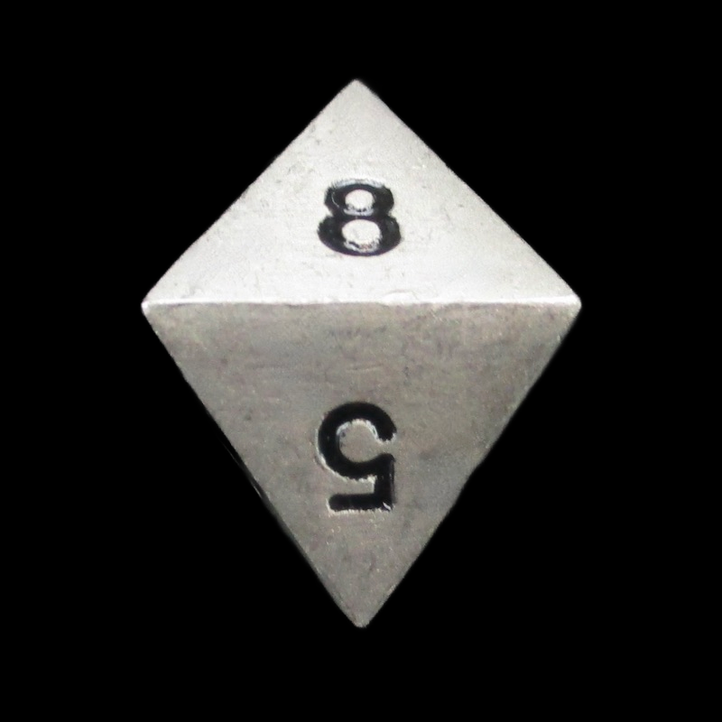 HALF PRICE CLEARANCE TDSO Metal Antique Silver Finish D8 Dice