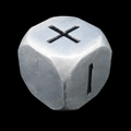 HALF PRICE CLEARANCE TDSO Metal Antique Silver Finish Fudge Fate D6 Dice